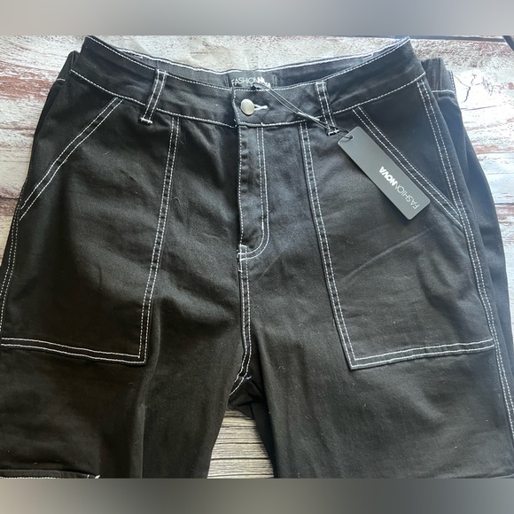 Always Good Vibes Cargo Pants 30 -Black - Picture 4 of 12